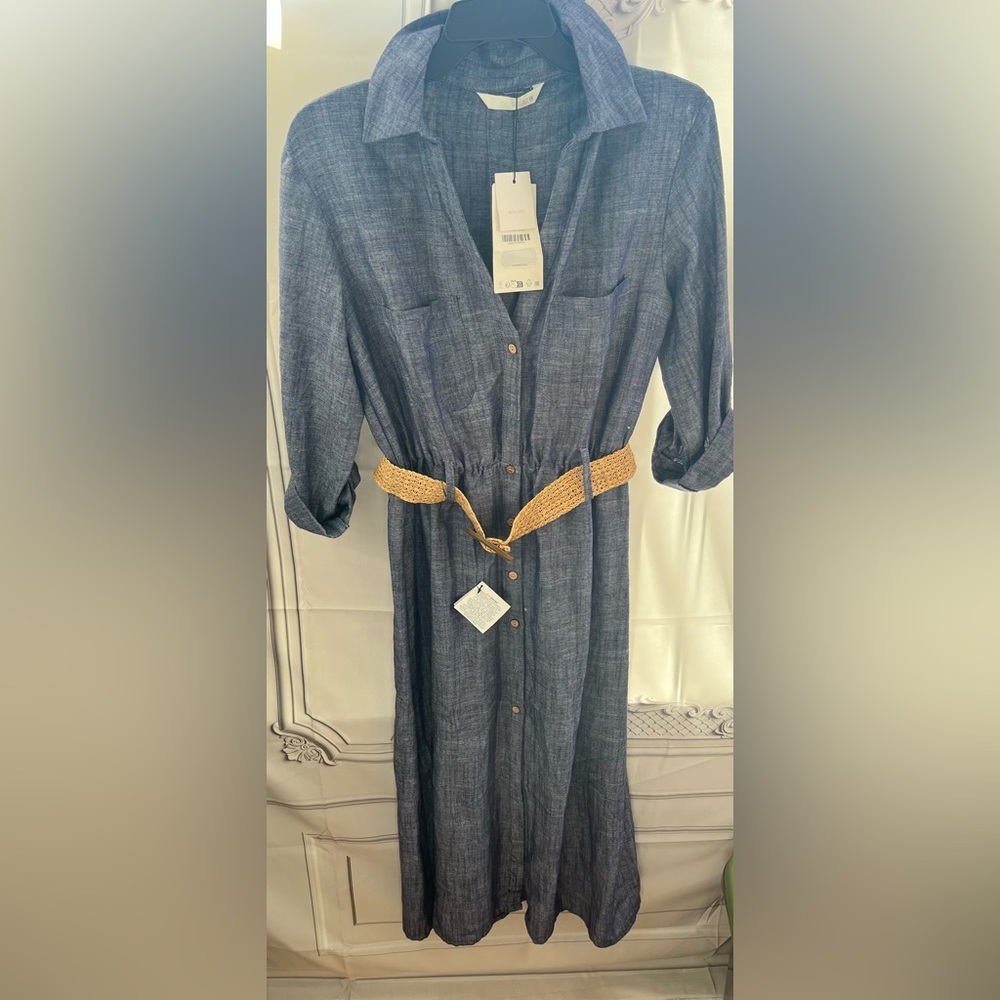 NEW ! ZARA BELTED
MIDI DRESS SIZE S 
🚨FIRM PRICE NO DISCOUNT ON THIS DRESS - Picture 5 of 13